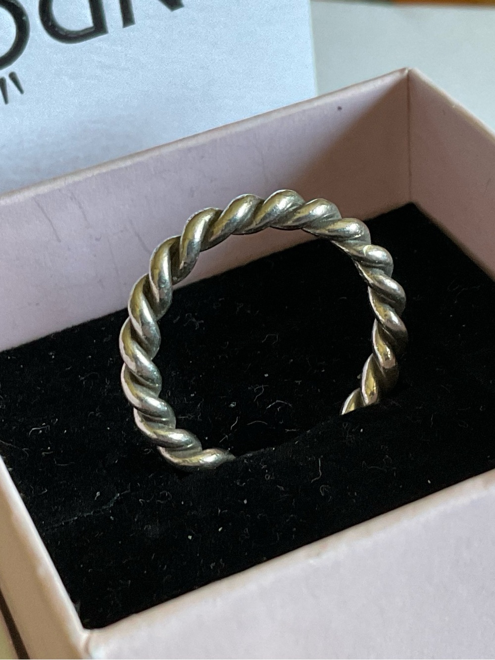 Pandora Twisted Rope Band Ring - Silver